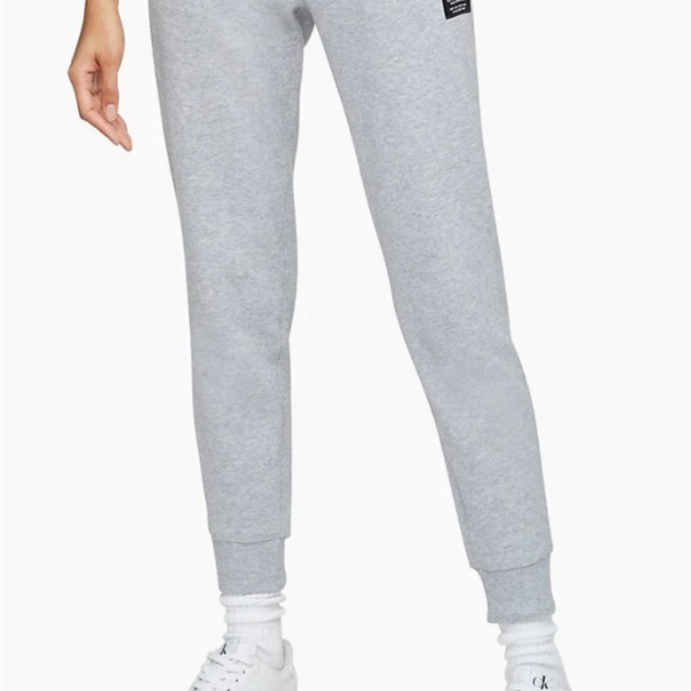 Calvin Klein Gray Sweatpants Performance size Large Woman Designer. - Picture 2 of 14